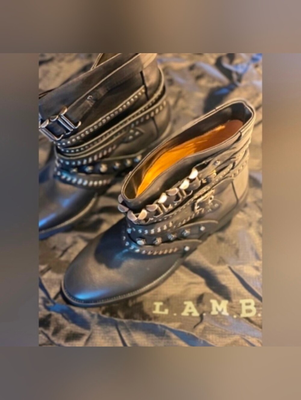L.A.M.B. Leather Ankle Boots
